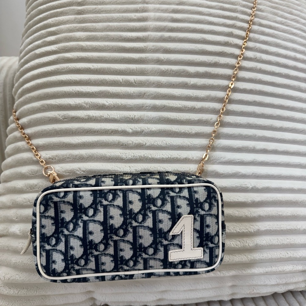 Dior Blue and White Trotter Crossbody Bag, sling bag, and bum bag
